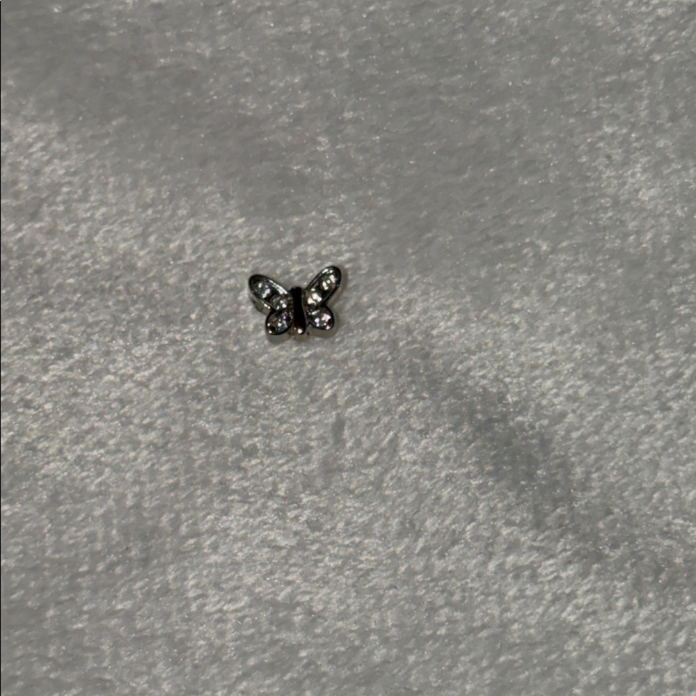 Origami Owl Living Lockets HTF Retired Crystal Butterfly Floating Charm